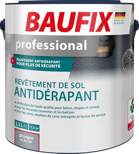 Baufix Professional Rev Tement De Sol Antid Rapant Gris Argent