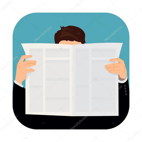 Man Holding Newspaper Stock Vector Image By ©masha Tace 60823007