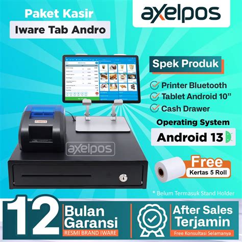 Jual Paket Alat Mesin Kasir Android Iware Tablet Android 10inc