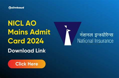 Nicl Ao Mains Admit Card 2024 Out Phase 2 Download Link