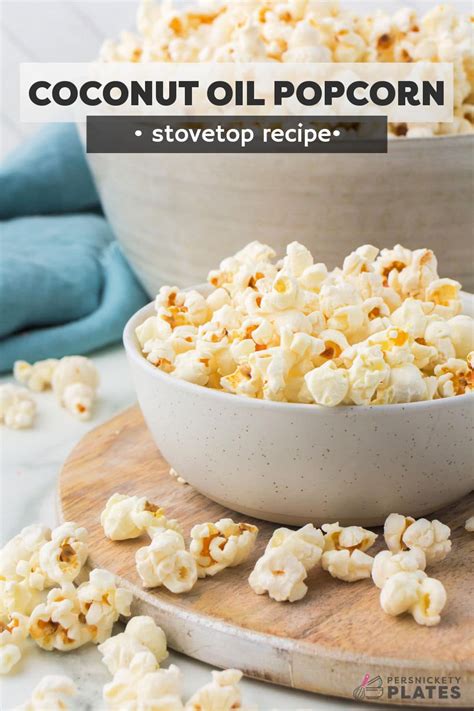 Coconut Oil Popcorn - just two ingredients!