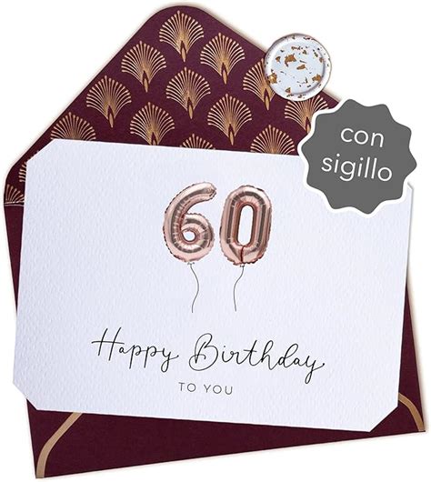 Joli Coon Biglietto Auguri 60 Anni Happy Birthday 60 Biglietto Anni