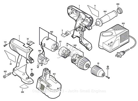 Bosch 3860 (0601951361) 18V Cordless Drill Parts Diagram for Parts List