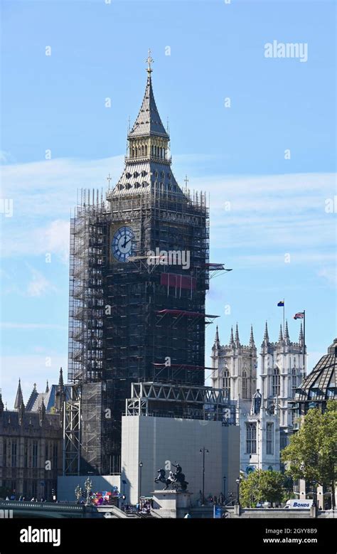 Big Ben undergoing renovation, Westminster, London. UK Stock Photo - Alamy