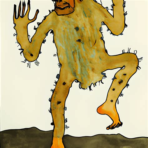 Pintura De Bigfoot Al Estilo De Egon Schiele Creative Fabrica