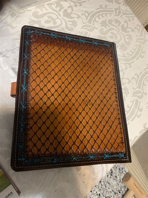 Tooled Leather Legal Pad Portfolio Etsy