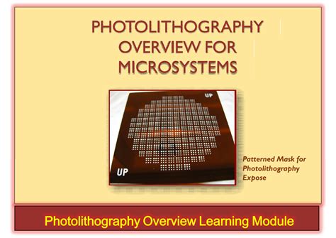 SOLUTION: Photolithography - Studypool