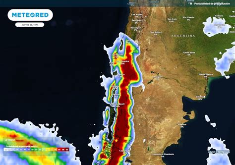 Sistema frontal llevará lluvias y nieve a 8 regiones de Chile desde