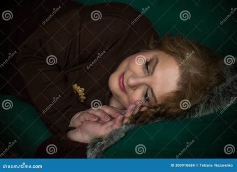 Mature Plus Size Lady Portrait Nice Atmosphere Stock Photo Image Of