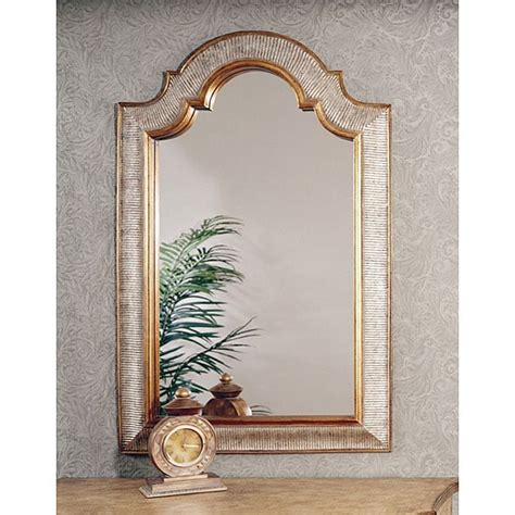 Shop Silver And Gold Arched Top Mirror Free Shipping Today