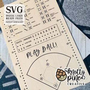 Dice Baseball Gameboard Svg Dice Baseball Game Board Laser Cut File