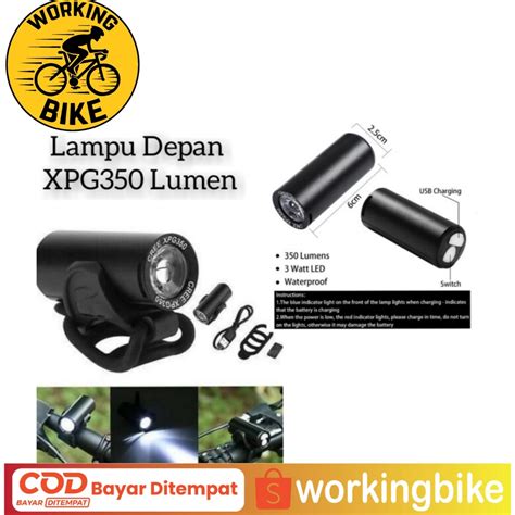 Jual Lampu Depan Sepeda Cree Xpg Lumens Front Light Bukan Rockbros