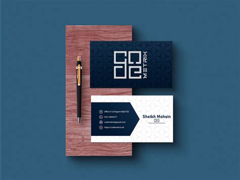 Code Metrix Business Card Design V2 by Muhammad Mohsin on Dribbble