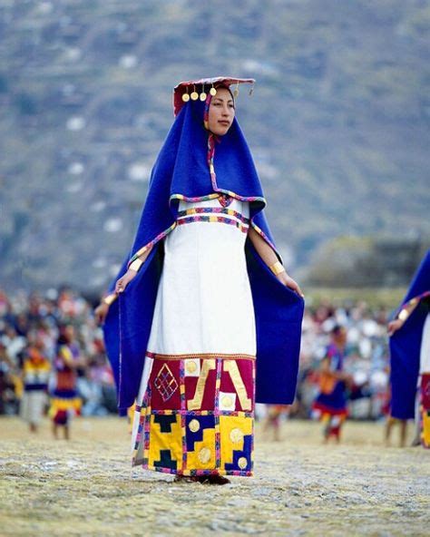 Woman In Costume For Inti Raimi Festival Of The Incas Cusco Peru