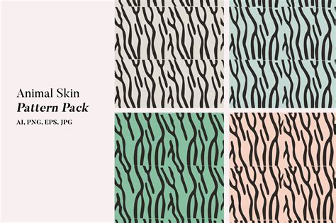 Animal Skin Pattern Pack Graphic by Salfiart · Creative Fabrica