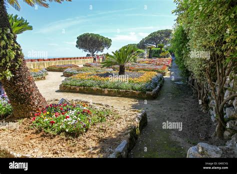 The formal gardens garden at Villa Rufolo Ravello Amalfi Coast Italy ...