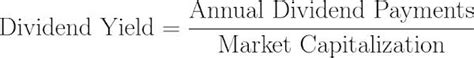 Dividend yield formula