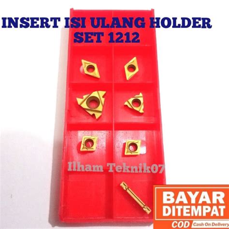 Jual Insert Bubut Pahat Bubut Insert Isi Ulang Holder 1212set 7pcs Mata