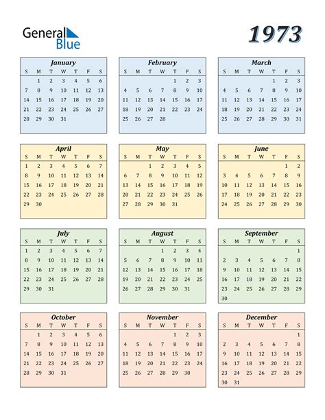 Holidays In 1973 In Us Calendar - Example Calendar Printable