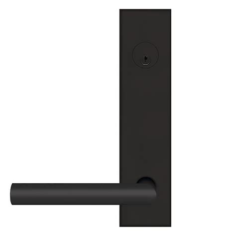 Rhodos Entryset Lever Cosmos Black Rectangular Rosette Handles