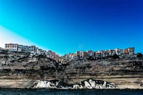 Francia Corso Bonifacio El Pueblo Construido Sobre El Acantilado