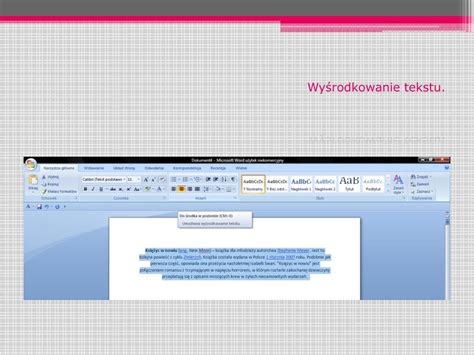 PPT Formatowanie Tekstu W Microsoft Word PowerPoint Presentation