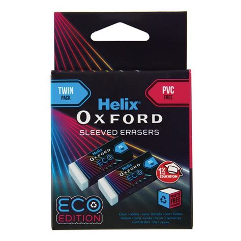 Oxford Cyber Eco Erasers Matrix Maped Helix Uk