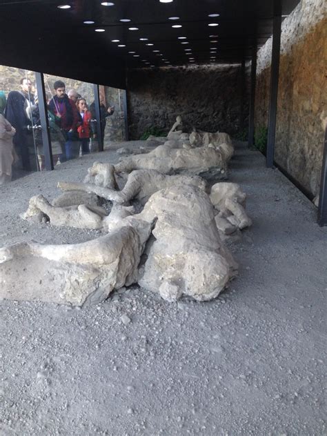 Plaster casts of the victims- "Garden of the fugitives" - Pompeii ...