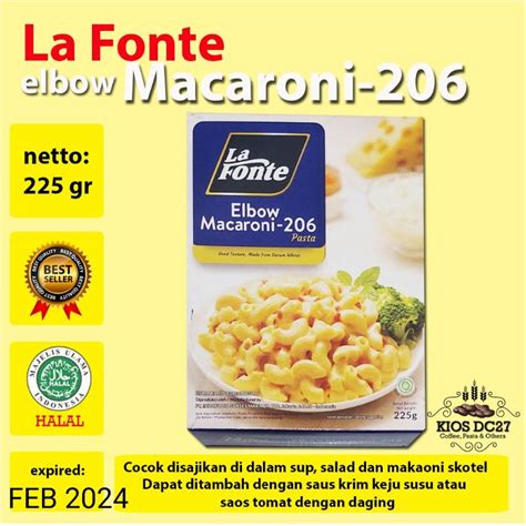 Jual La Fonte Elbow Macaroni Makaroni Pipa Gram Shopee