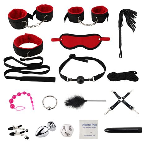 16 PCS Bondage Sm Suit Handcuffs Set Adult Sex Toys China Bondage Toy And Sex Toy Price