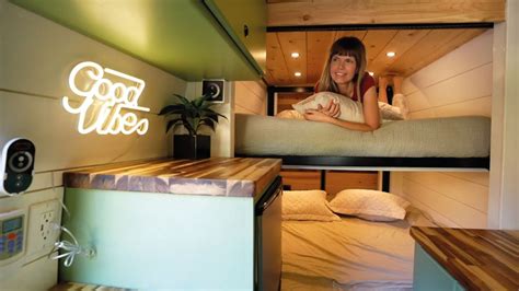 Luna Is A Cleverly Converted Sprinter Van Has Two Queen Size Beds And