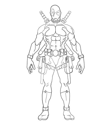 How To Draw Deadpool Full Body 50c