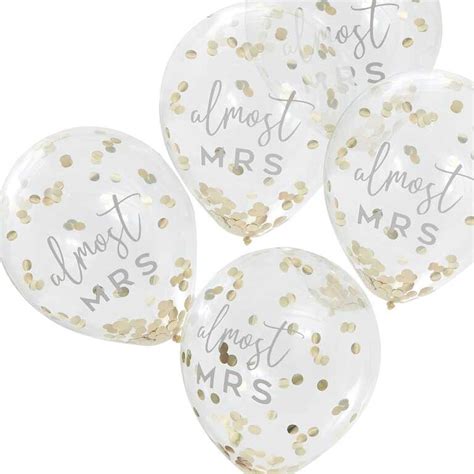 Gold Confetti Filled Balloons Bridal Shower Aussie Wedding Shop