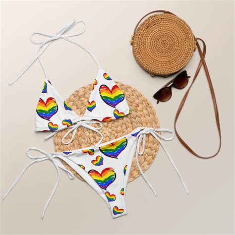 Pride Month 2023 String Bikini Gay Pride Women S Bikini LGBTQ Pattern Swim Wear LGBTQ Gift