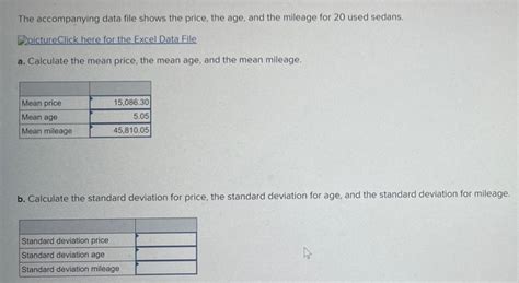 Solved The Accompanying Data File Shows The Price The Age Chegg