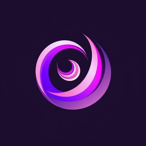 Premium Ai Image A Swirling Circular Logo Flat Design And Gradient