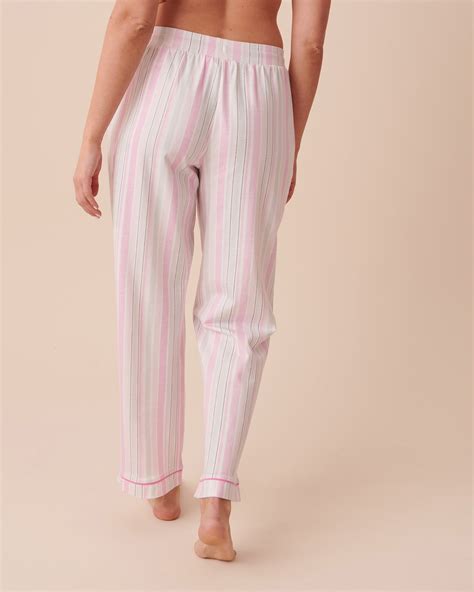 Striped Cotton Pajama Pants Pink Stripes La Vie En Rose