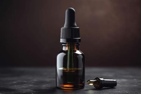 Premium Ai Image Cbd Oil Tincture Dropper Bottle With Precise