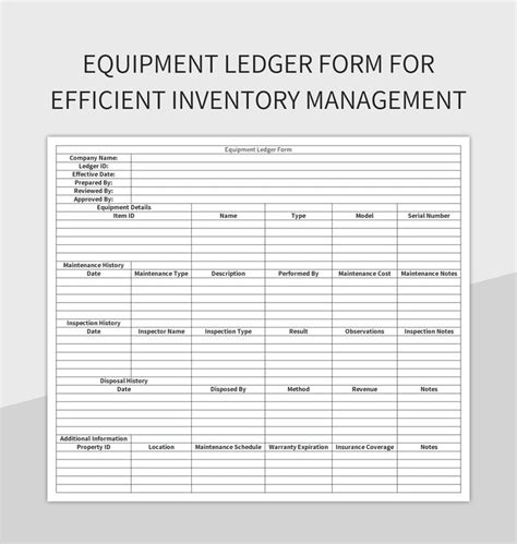 Free Equipment Ledger Templates For Google Sheets And Microsoft Excel ...