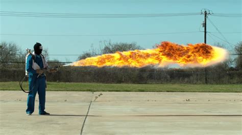 This Extreme Slow Motion Of A 50 Foot Flamethrower Is As Badass As You