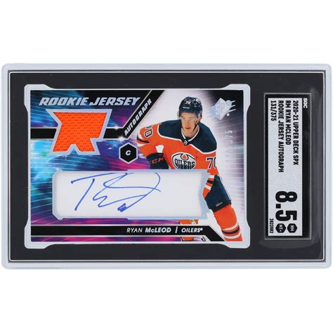 Ryan McLeod Edmonton Oilers Autographed 2020 21 Upper Deck SPX Rookie