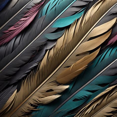 Premium Photo | A close up of a peacock feather with many colors.