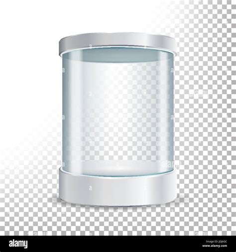 Transparent Glass Museum Showcase Podium Mock Up Capsule Box Object