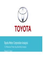 7 2 Milestone Three Buy Build Ally Analysis Pptx Toyota Motor