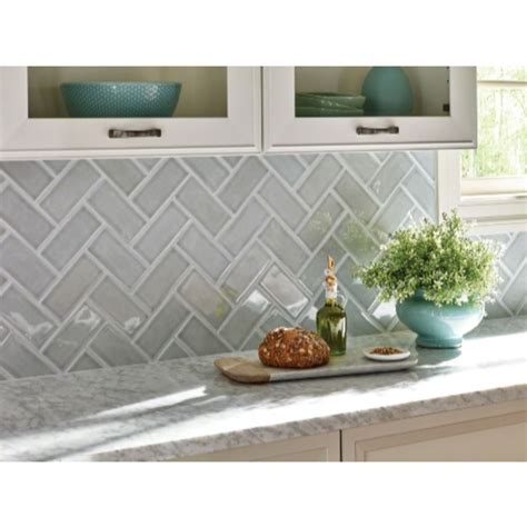 Morning Fog Handcrafted 3x6 Glossy Ceramic Subway Tile Backsplash