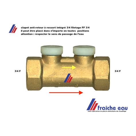 Clapet Anti Retour Laiton 3 4 Ressort Eau Potable Placement Multi