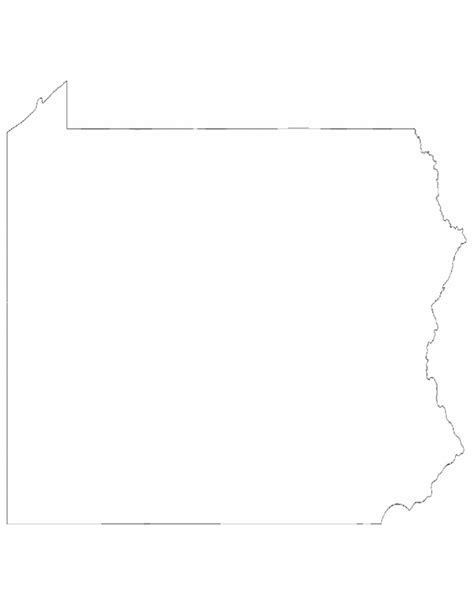 Pennsylvania State Outline Map Free Download