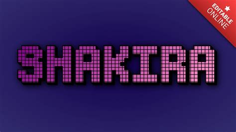 Shakira 3D Videojuego Generador De Efectos De Texto