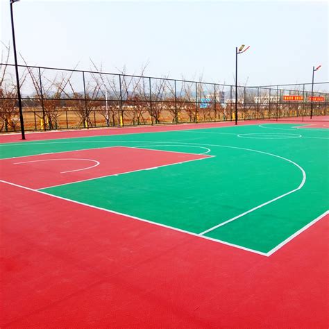 pp outdoor basketball court tiles