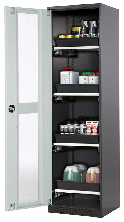 Asecos Chemicals Cabinet Systema T Cs Lg Body Anthracite Wing Doors